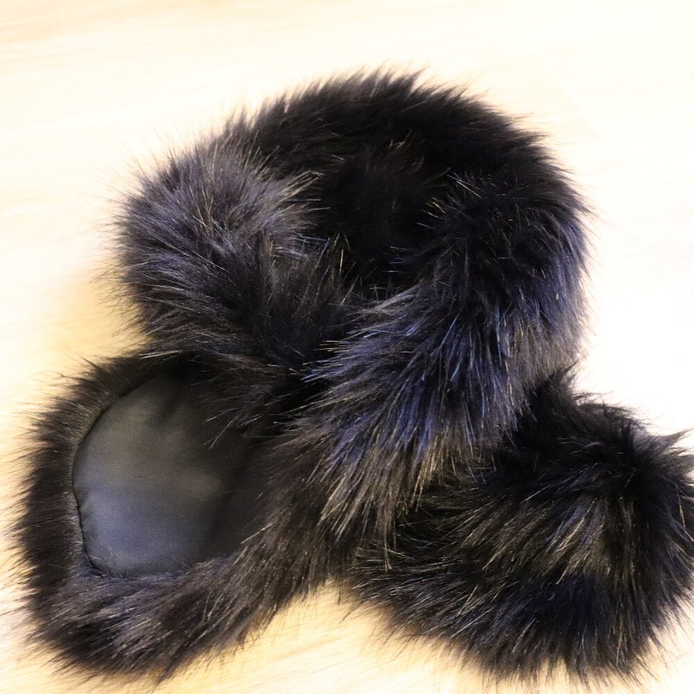 Express Navy Faux Fur Wrap